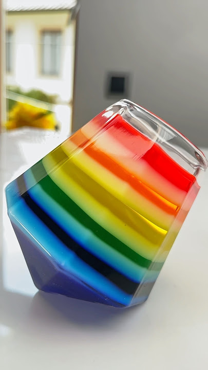Can You Create a RAINBOW Jelly Glass in Just 5 Minutes?🌈 🌈 🌈 #gelatin #jelly #dessert
