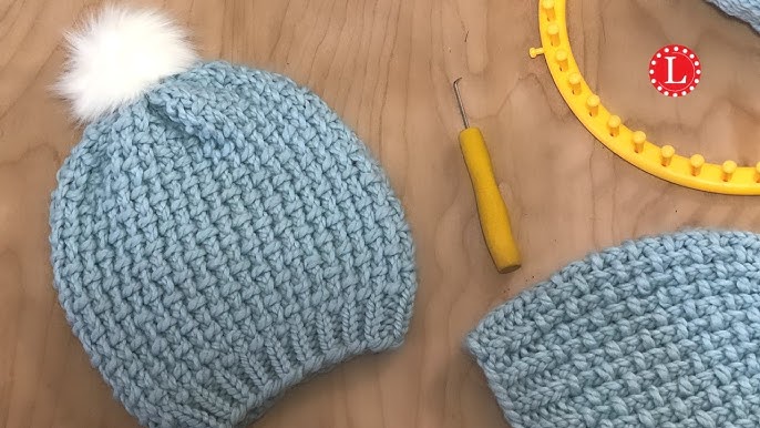 How to loom knit a hat (super easy for beginners) DIY TUTORIAL 