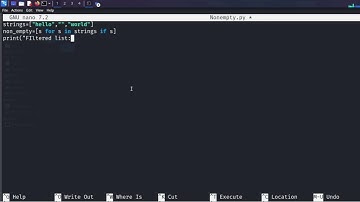 Linux : ‘Remove Empty Strings from a List’ in Python