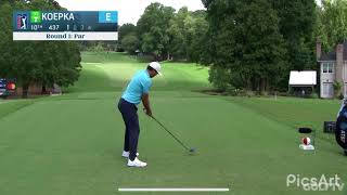 Brooks Koepka triple bogeys and lets out a massive fart at the Wyndham (8\/14\/2020)