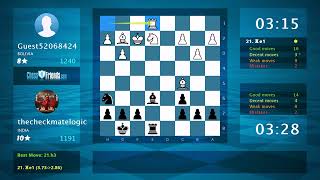 Chess Game Analysis: Guest52068424 - thecheckmatelogic, 0-1 (By ChessFriends.com)
