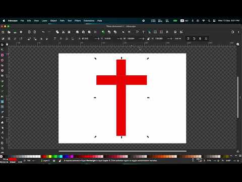 Drawing the cross | Inkscape