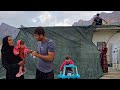 Nomadic family life in nature khosros joyful installation of a sunshade  documentary