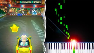 Video thumbnail of "Moonview Highway (from Mario Kart Wii) - Piano Tutorial"