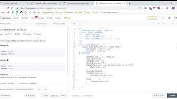 (C#)LeetCode 234  Palindrome Linked List