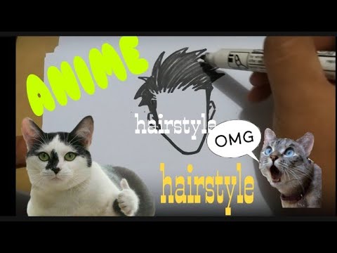 Tutorial Cara menggambar rambut anime - how to draw hair ...