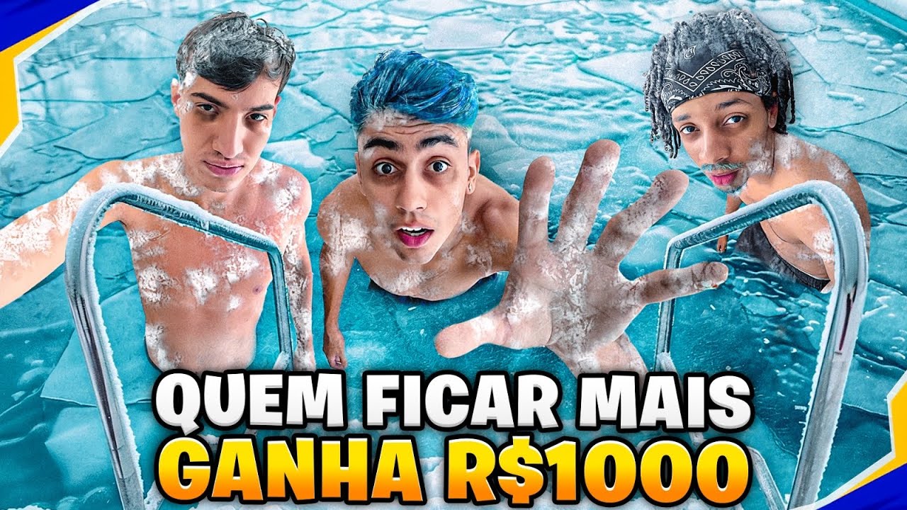 QUEM FICA MAIS TEMPO NA BANHEIRA DE GELO DOS ATLETAS! *valendo R$1000,00