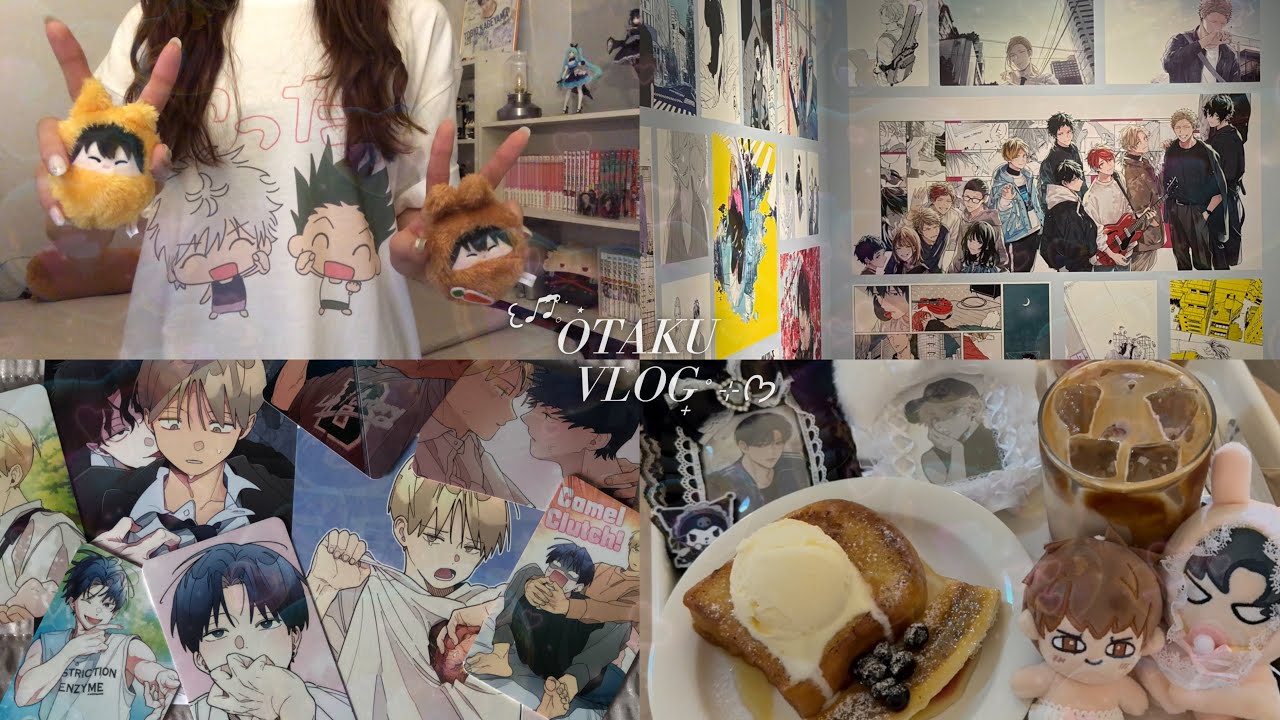 [오타쿠 브이로그] 그러니까 오타쿠 일상을 계속 만들자 .o♡₊˚ ପ⸝⸝・o・⸝⸝ଓ ˚｡ | 기븐 전시회 • 원룸 조교님 • 굿즈샵 • 오타쿠 티셔츠 • 일상 • 굿즈깡 • 랜덤깡