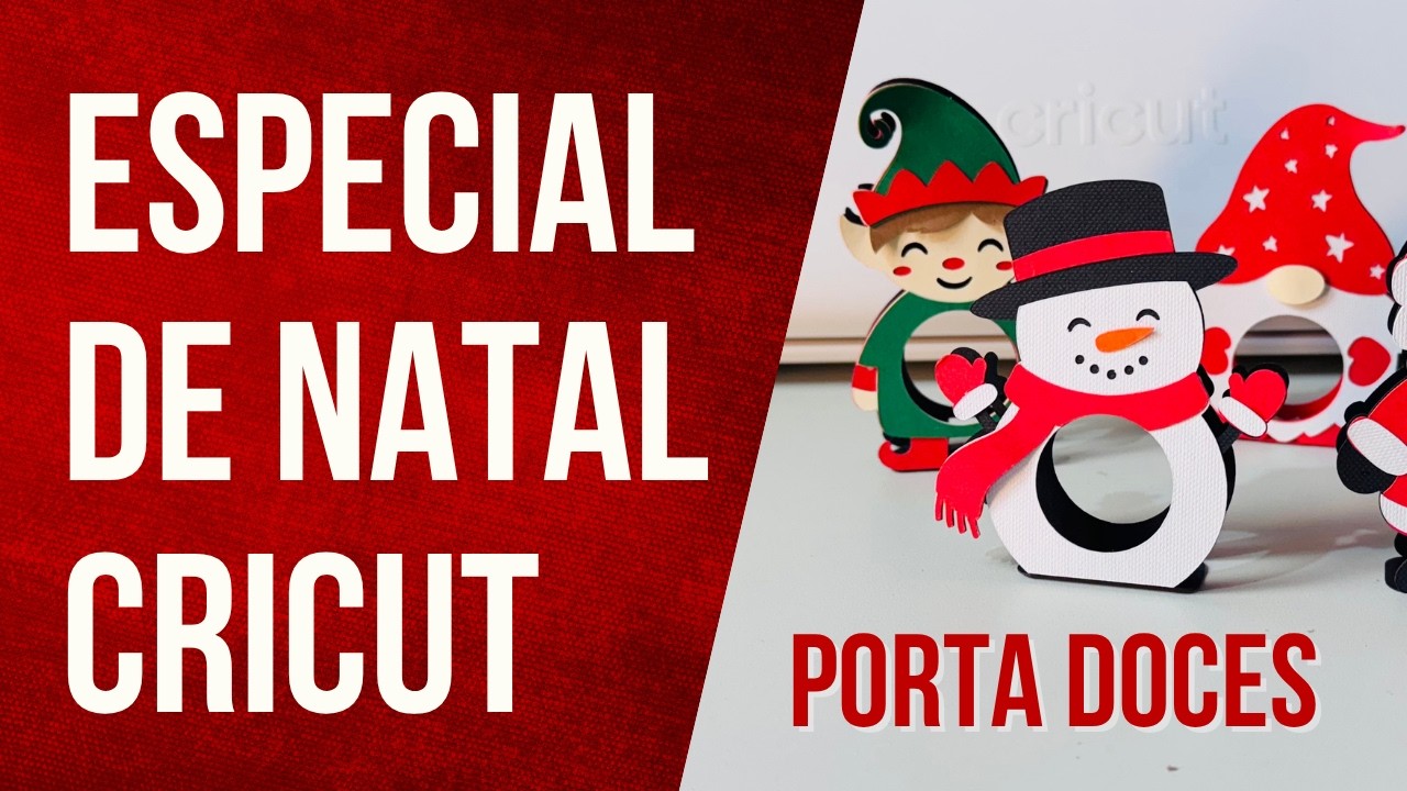 SENSACIONAL: Como usar a CRICUT NO NATAL para fazer PORTA DOCES em Camadas! VEJA AQUI