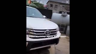 Tonto Dikeh Purchases A Toyota Hilux For Her Man Prince Kpokpogri On His Birthday