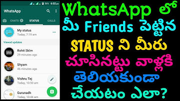 How to hide whatsapp view status||Read Reciept||