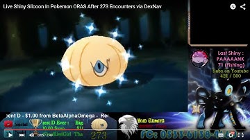 #12 - Live Shiny Silcoon In Pokemon ORAS After 273 Encounters via DexNav