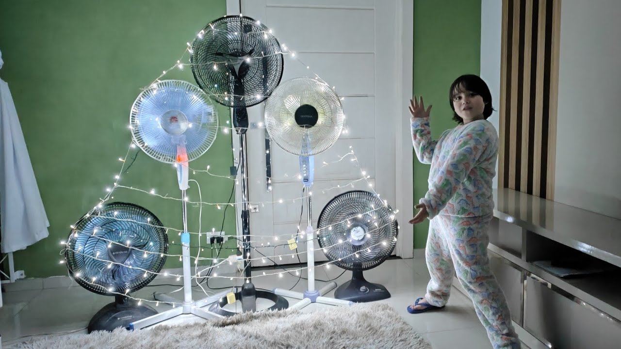 MINHA ÁRVORE DE NATAL DE VENTILADORES #kipas #kipasangin #jesus