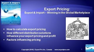 Export Pricing: Export & Import – Winning in the Global Marketplace