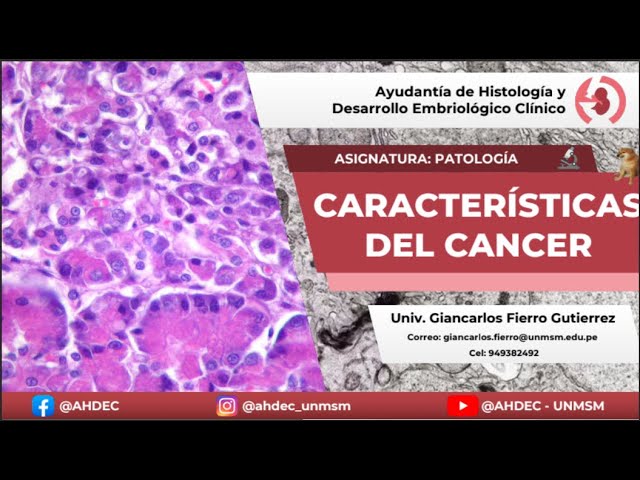 Patología 08 | Características del Cáncer - SOCIBASF UNMSM