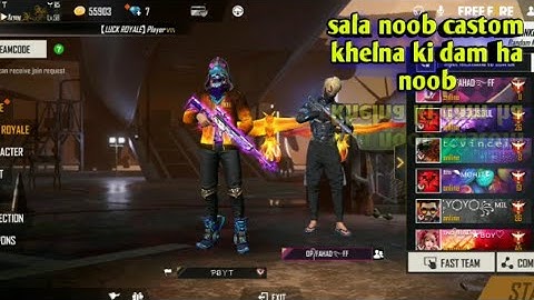 Random Player call me noob 😡 I challenge for 1v1 custom room - PB YT