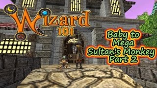 Wizard101 Pet Training Baby to Mega The Sultan's Monkey Pt. 2 Mirage Raiders Bundle