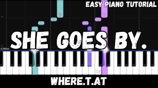 Where.t.at - She Goes By. Easy Piano Tutorial