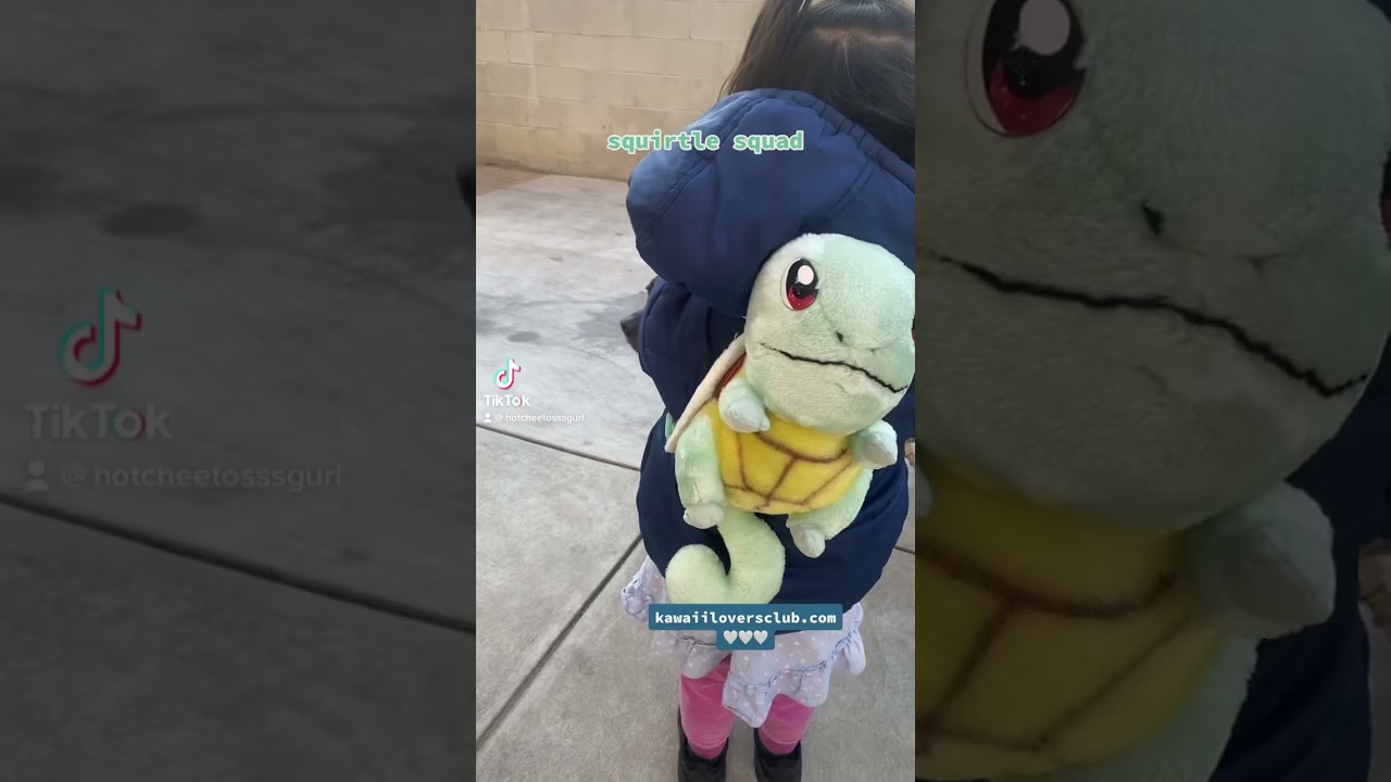 Squirtle squad plushie backpack, perfect for matching with your bffs and boyfriend(s) Valentines Day