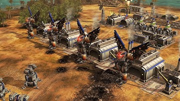 USA Cybernetic vs 2 Nuke China - Command & Conquer Generals Contra X Beta