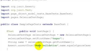 Page object model in Selenium