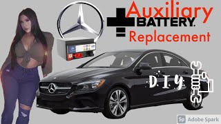 Mercedes Benz CLA (DIY) how to easily change the Auxiliary Battery  2013  2016 model years
