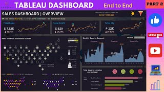 Tableau Dashboard from start to end (Part 2) | Sales Dashboard Overview | @datatutorials1 #tableau