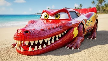 Lightning McQueen Transforms into a Monster Crocodile | Epic 3D Animation