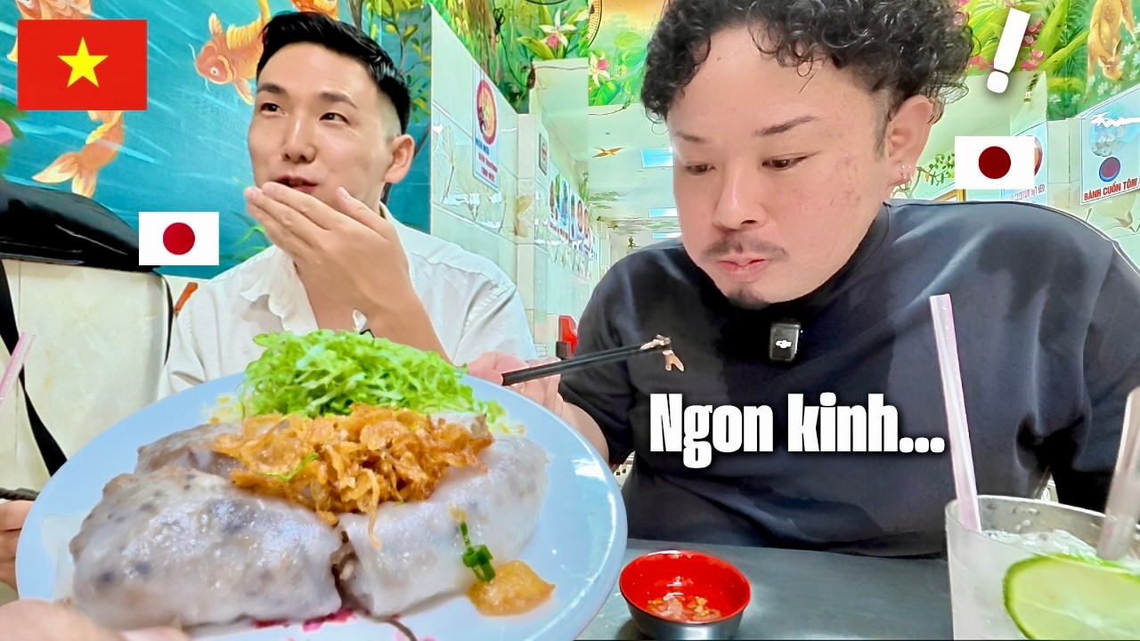 Người bạn Nhật lần đầu ăn bánh cuốn - mê đến mức không thốt nên lời