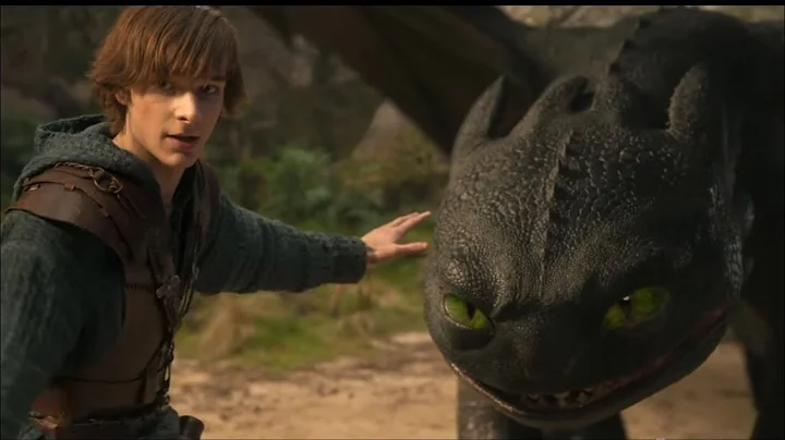 How To Train Your Dragon// Clip Live action// Astrid meets Toothless