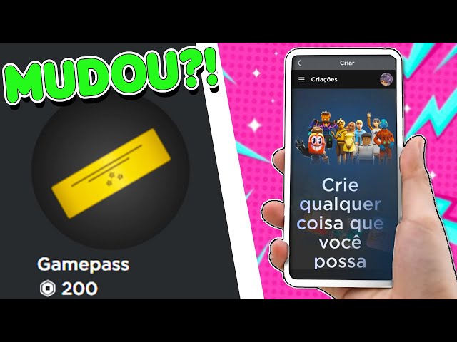 Como criar Gamepass no roblox - PC e Celular 