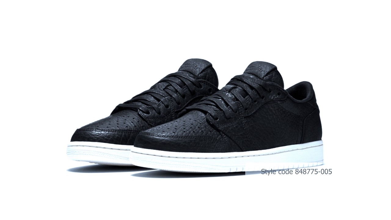 jordan 1 retro low swooshless black