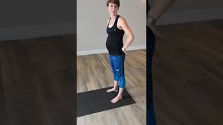 Standing roll down stretch - pregnancy and postnatal pilates
