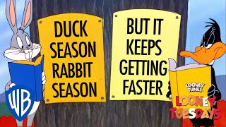 Looney Tunes | 'Rabbit Season! Duck Season!' But It Keeps Getting Quicker | Looney Tuesdays