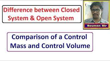 Difference Between Closed System and Open System - Comparison of a Control mass and Control volume