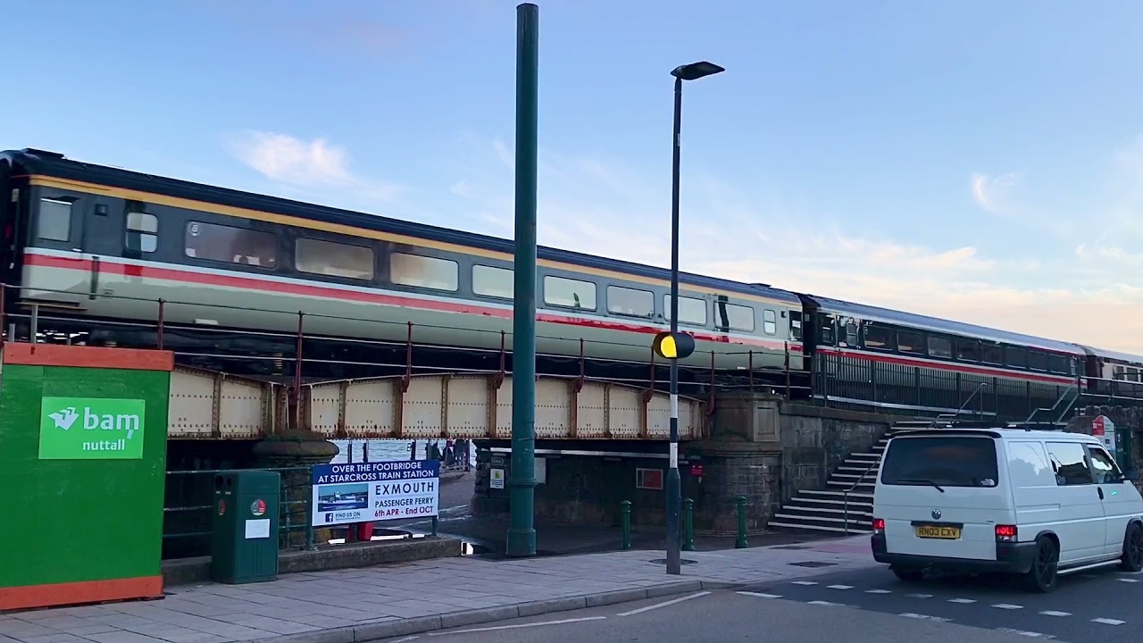 Trains on the Dawlish sea wall Autumn 2021
