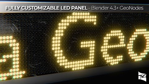 Customizable LED panel | Blender 4.3 GeoNodes Asset
