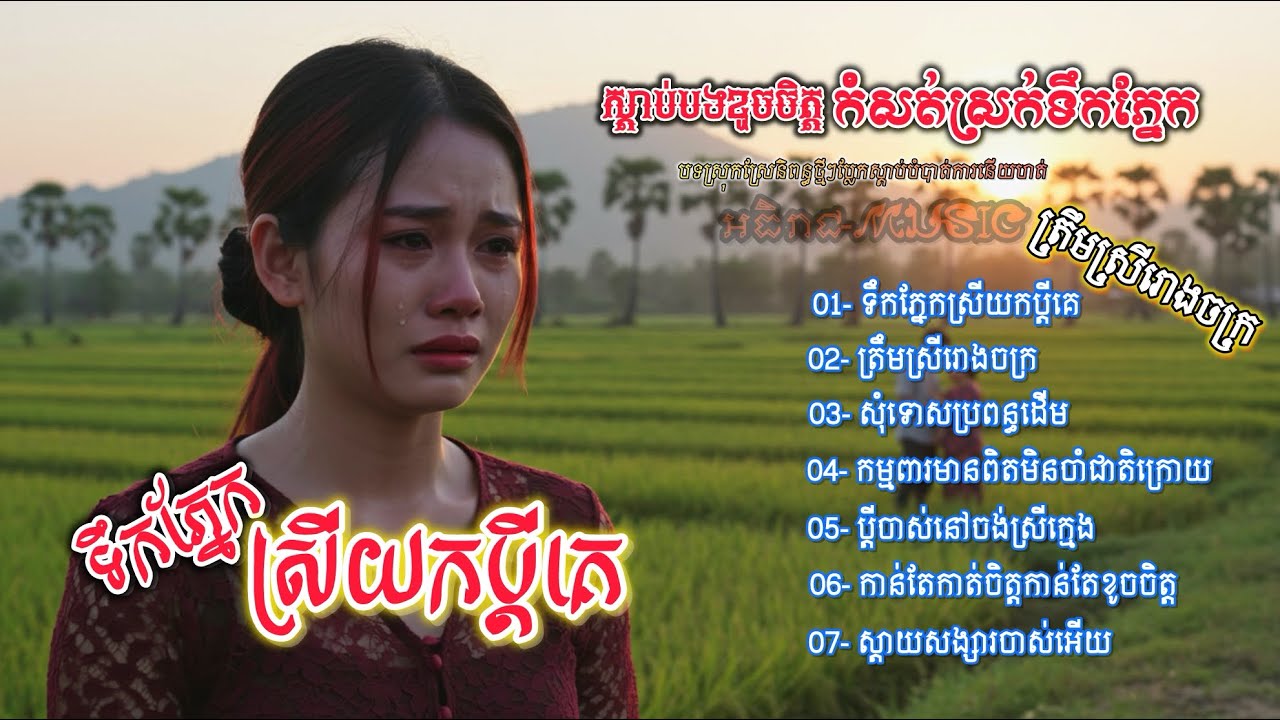 ចម្រៀងចេញថ្មីកំសត់ស្រក់ទឹកភ្នែក🥀💔💔 I ជ្រើសរើសបទស្រីសុទ្ធពីរោះៗ 2025 Khmer Song [អធិរាជMusic]