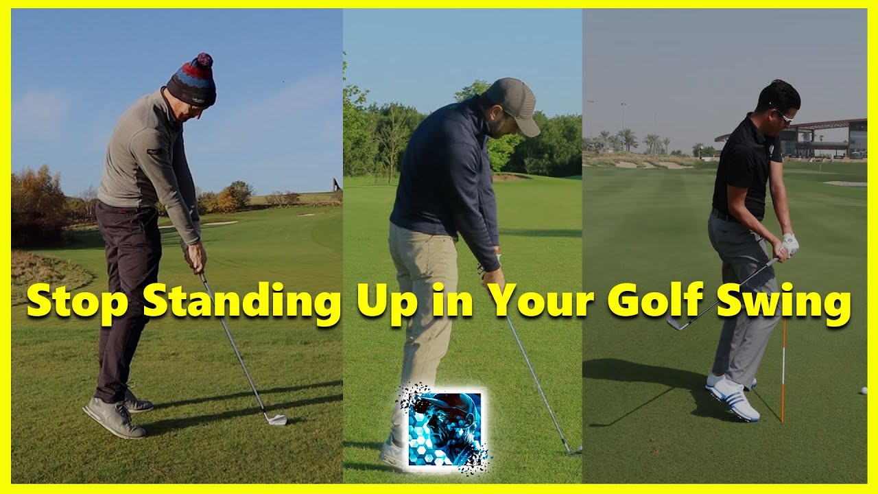 Stop Standing up in Your Golf Swing - YouTube