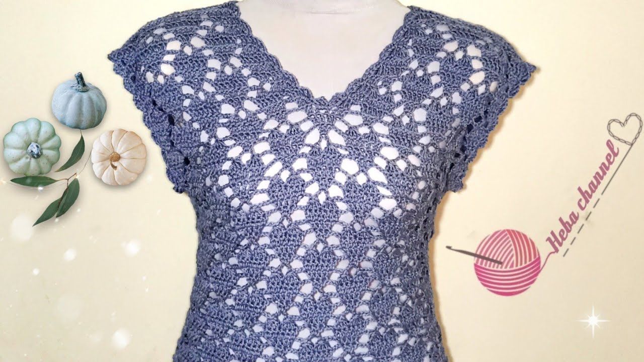 كروشيه بلوزة القلوب بشكل جديد تصلح لا مقاس How to make a summer crochet  blouse‎ - YouTube | Crochet blouse free pattern, Crochet blouse, Crochet