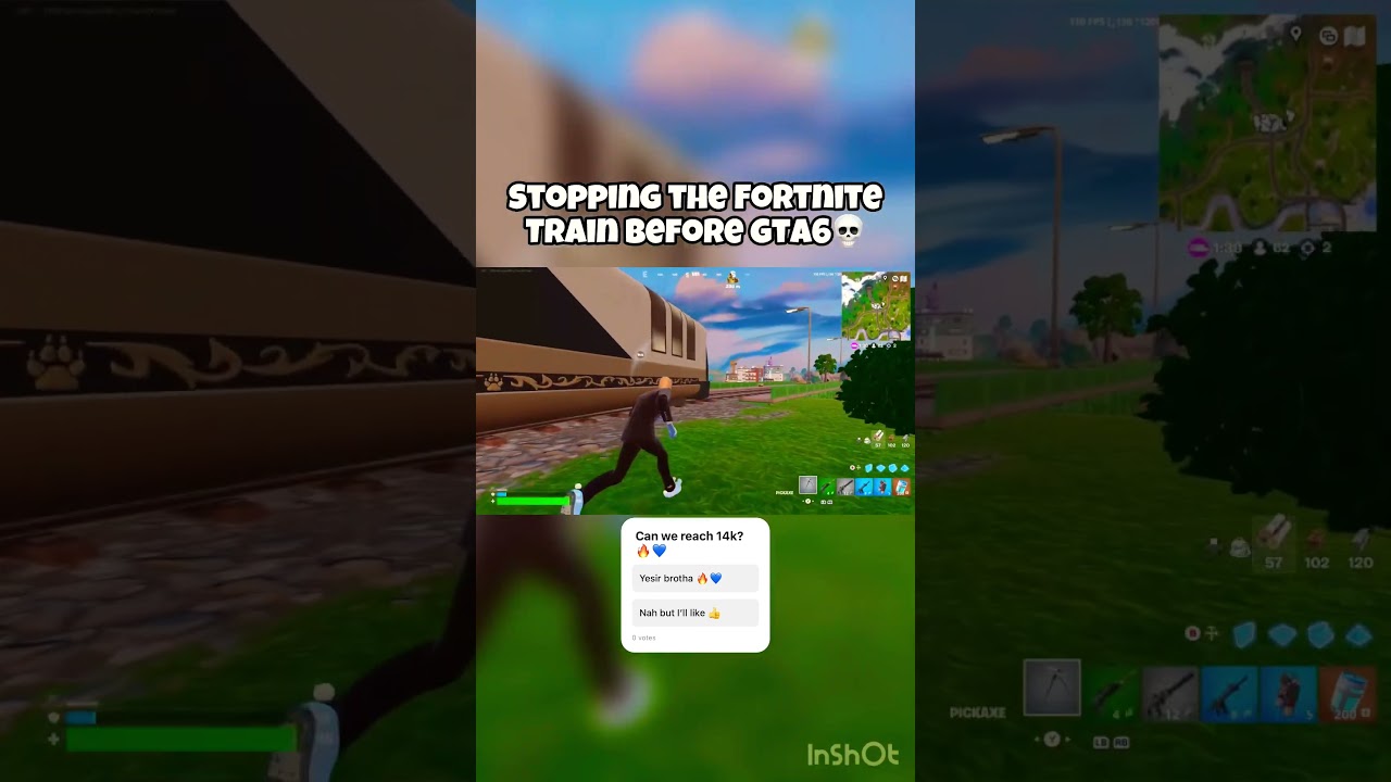 Stopping the train in Fortnite 💀