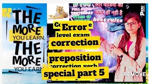 error detection error correction error spotting preposition special part 5