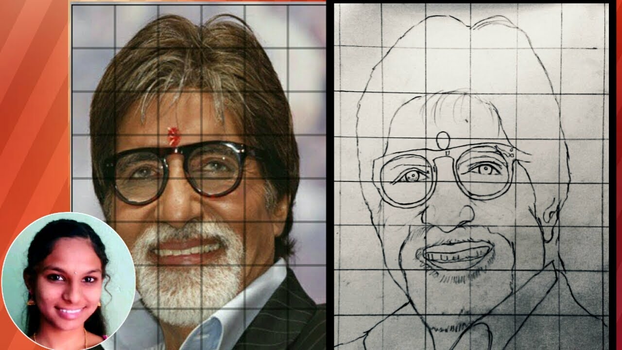 AMITABH BACHCHAN Original sketch of Indian Celebrity art painting drawing |  eBay