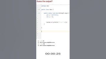 Bitwise Complement Operator #java #shorts #youtubeshorts @java