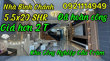 Nhà Bình Chánh gần chợ khu Công Nghiệp Cầu Tràm 500 mét đường Đinh Đức Thiện về Q6/8 chĩ 30p