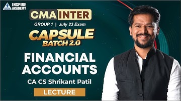 Lecture 2 COMAPNY AUDIT || CMA Inter Capsule 2.0 || Inspire Academy || CA CS Shrikant Patil 😍