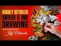 Highly Detailed Brush & Ink Drawing with Fantasy Artist Jeff Miracola