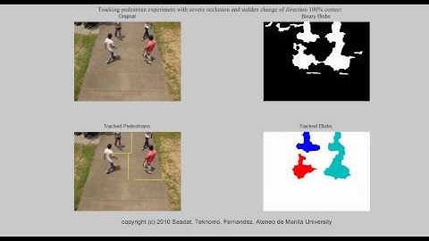Tracking pedestrian experiment with severe occlusion and sudden change of direction 100% correct