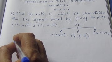 CBSE NCERT CLASS 11 MATHS THREE DIMENSIONAL GEOMETRY EX 12.3 SUM 3 (SOLUTION IN ENGLISH)