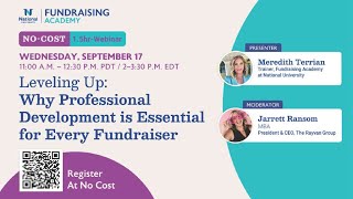 Leveling Up: Why Professional Development is Essential for Every Fundraiser
